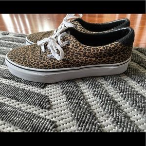 Vans, cheetah print